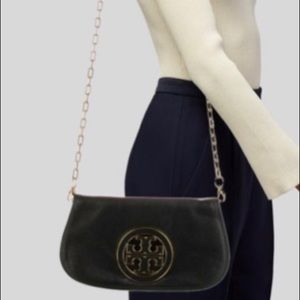 Tory Burch black leather shoulder bag